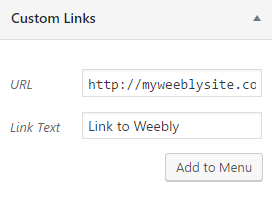 Hinzufügen eines benutzerdefinierten Links zu einem WordPress-Menü.