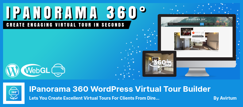 iPanorama 360 WordPress Virtual Tour Builder Plugin - 让您直接从 WordPress 内部为客户创建出色的虚拟旅游