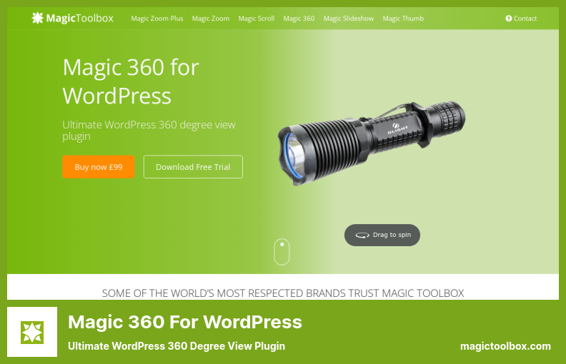 Magic 360 for WordPress 插件 - 终极 WordPress 360 度视图插件