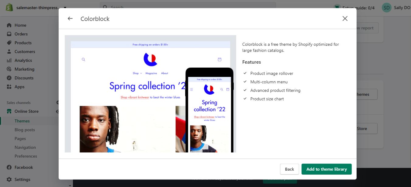 무료 테마 shopify로 온라인 상점 만들기