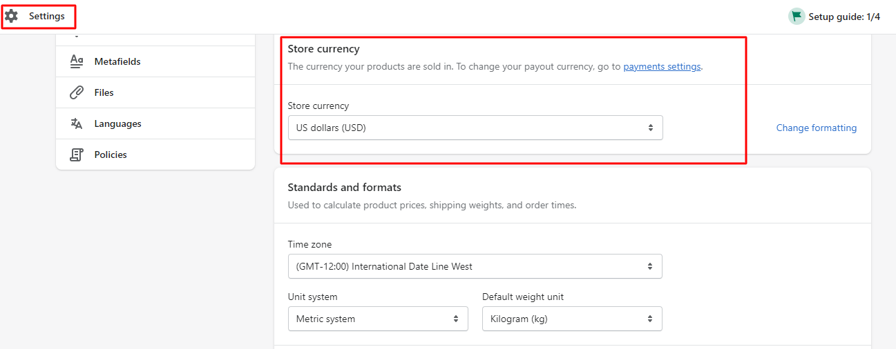 상점 통화 shopify로 온라인 상점 만들기