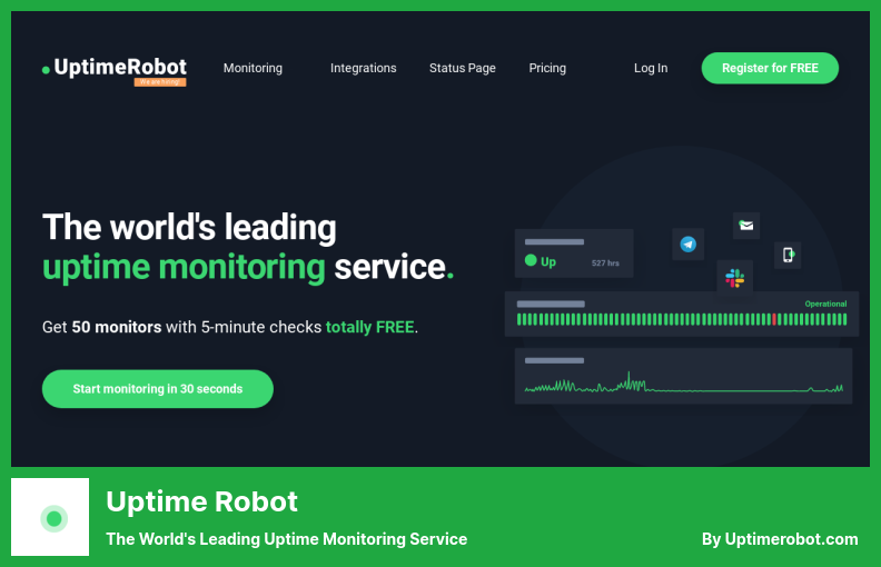 Uptime Robot Plugin - 世界领先的正常运行时间监控服务