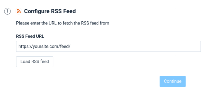 Configura feed RSS in Sendinblue