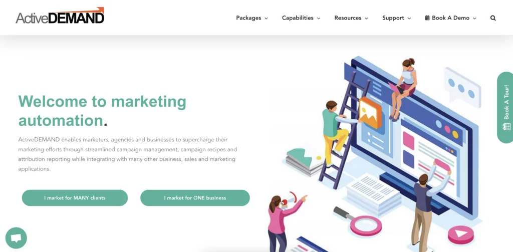 ActiveDEMANDマーケティング自動化ソフトウェアのスクリーンショット