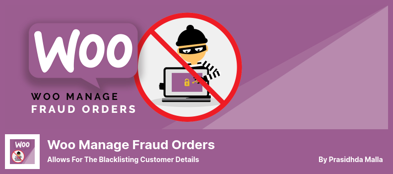 Woo Manage FraudOrdersPlugin-顧客の詳細をブラックリストに載せることができます