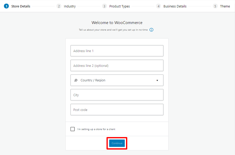 ストアの詳細を提供するWooCommerceを使用してeコマースWebサイトを作成する方法