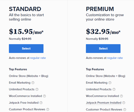 BluehostWooCommerceホスティング価格
