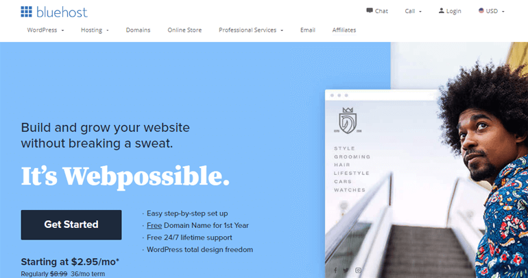 BluehostWebホスティング