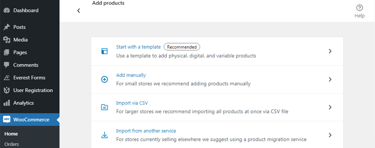 製品を追加するさまざまな方法WooCommerceチュートリアル