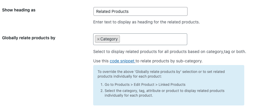WooCommerceでのグローバル関連製品の設定