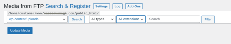 /wp-contentでファイルを検索する