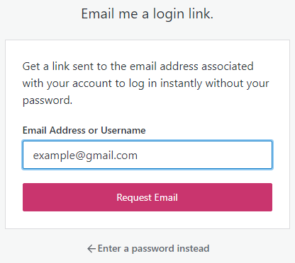 ตัวเลือกในการขอลิงค์เข้าสู่ระบบจาก WordPress.com