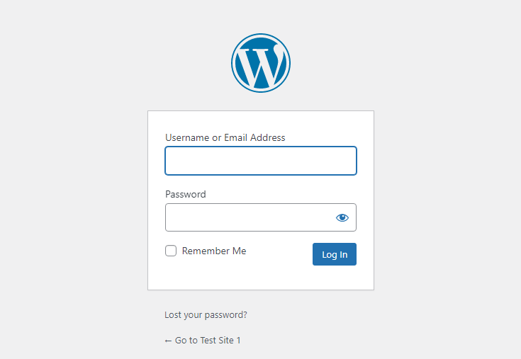 หน้าจอเข้าสู่ระบบ WordPress