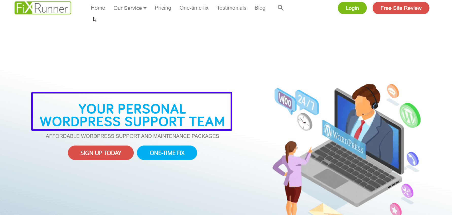 Titlul site-ului - schimbați pagina de pornire wordpress