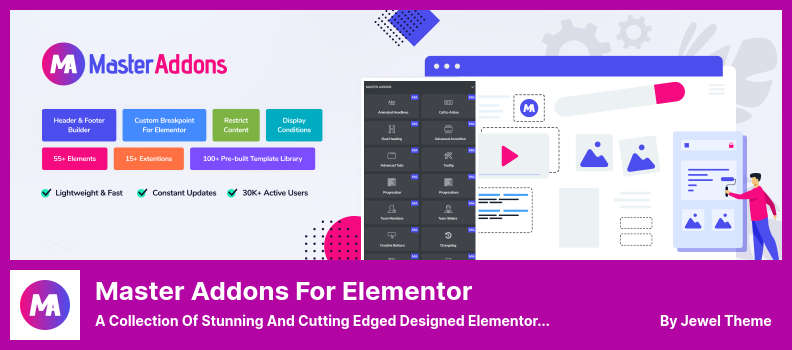 Master-Addons für das Elementor-Plugin – eine Sammlung atemberaubender und hochmodern gestalteter Elementor-Addons
