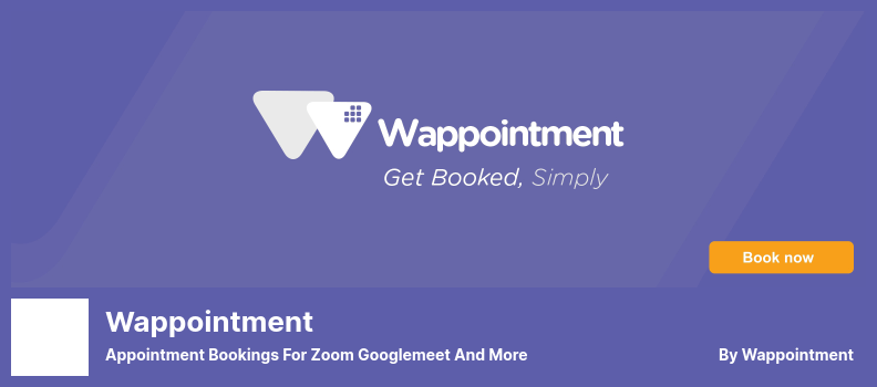 Wappointment 插件 - Zoom Googlemeet 等的約會預訂