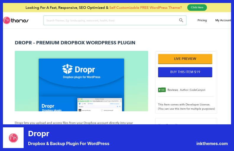 Dropr Eklentisi - WordPress için Dropbox ve Yedekleme Eklentisi