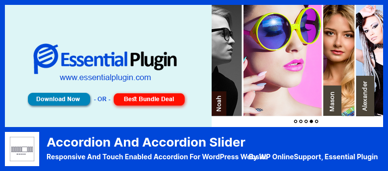 Akkordeon- und Akkordeon-Slider-Plugin - Responsives und berührungsfähiges Akkordeon für WordPress-Website