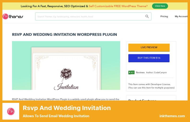 Rsvp und Hochzeitseinladungs-Plugin - Ermöglicht das Versenden von E-Mail-Hochzeitseinladungen