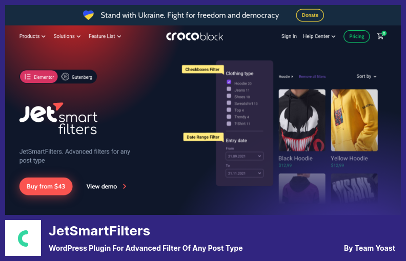 JetSmartFilters Plugin - WordPress Plugin für erweiterte Filter aller Beitragstypen