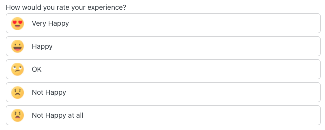 Un exemple d'enquête de satisfaction client.