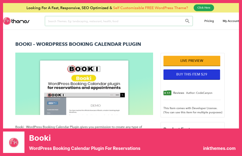 Plugin Booki - Plugin de calendrier de réservation WordPress pour les réservations