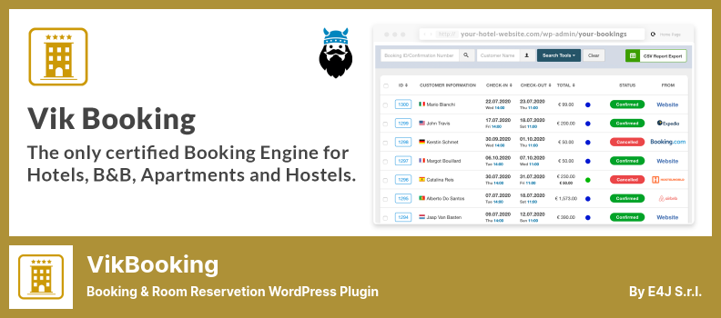Plugin VikBooking - Plugin WordPress de réservation et de réservation de chambres
