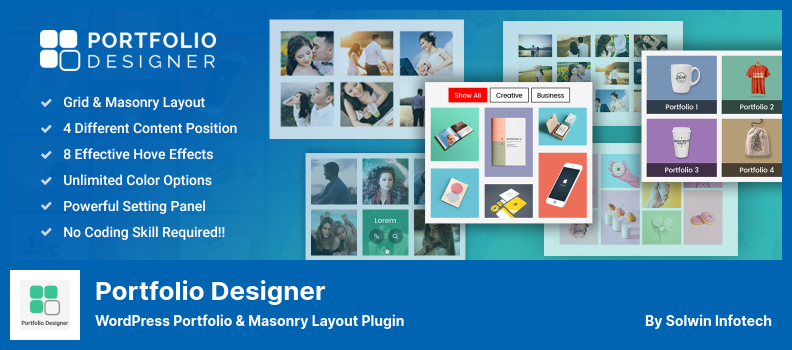 Portfolio Designer Plugin - Plugin WordPress de mise en page de portfolio et de maçonnerie