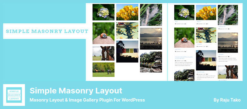 Plugin de mise en page de maçonnerie simple - Plugin de mise en page de maçonnerie et de galerie d'images pour WordPress