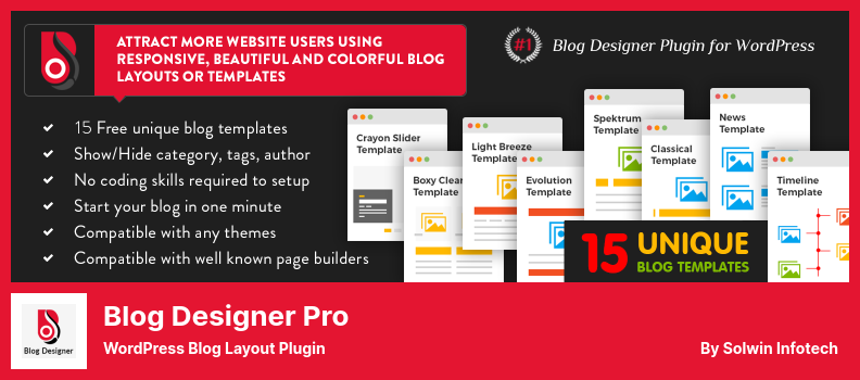 Plugin Blog Designer Pro - Plugin de mise en page de blog WordPress