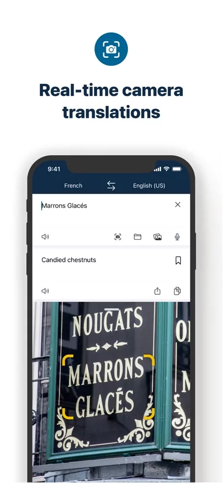 Traduction de caméra DeepL