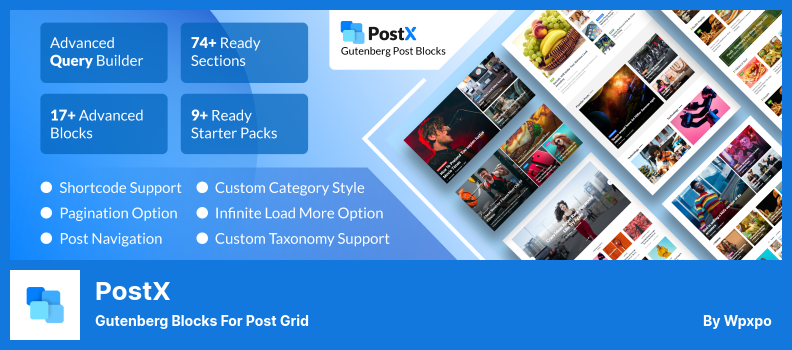 PostX 插件 - 用于 Post Grid 的 Gutenberg 块