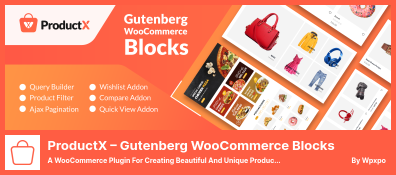 ProductX – Gutenberg WooCommerce Blocks Plugin - 用于创建美丽而独特的产品网格的 WooCommerce 插件