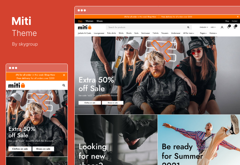 Tema Miti - Tema WooCommerce Elementor Fashion