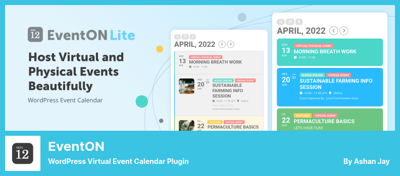 Plugin EventON - Plugin per il calendario degli eventi virtuali di WordPress