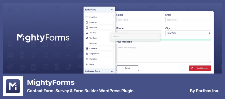 Plugin MightyForms - Plugin WordPress per moduli di contatto, sondaggi e generatori di moduli