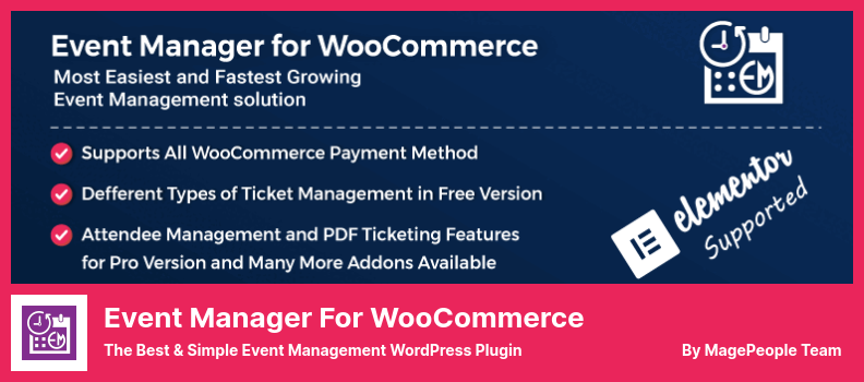 Event Manager per WooCommerce Plugin - Il miglior e semplice plugin per WordPress per la gestione degli eventi