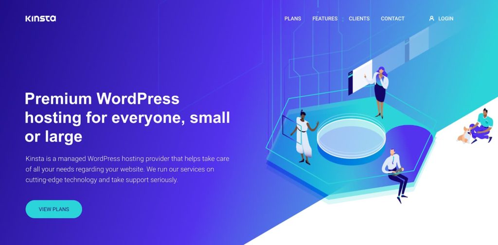 Captura de tela de planos (e opções) de hospedagem WordPress gerenciada pela Kinsta