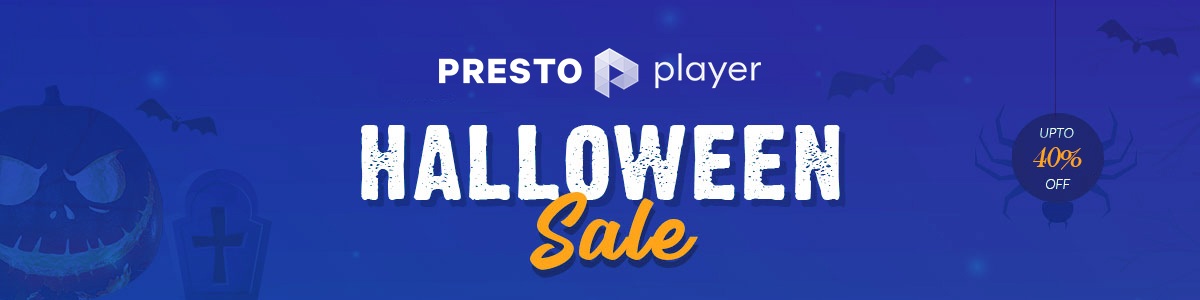 Banner de Halloween pentru jucător Presto