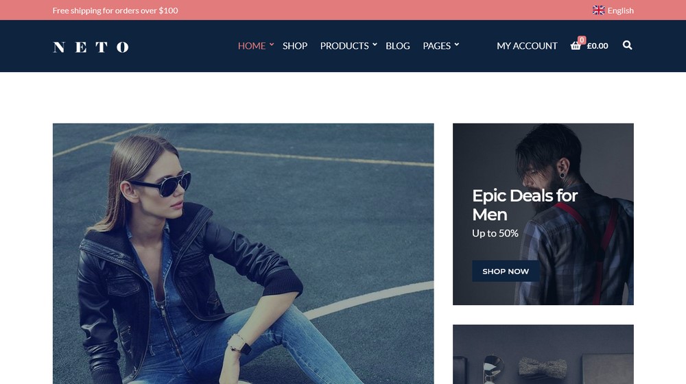 موضوع Neto WooCommerce