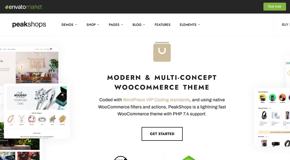موضوع PeakShops WooCommerce