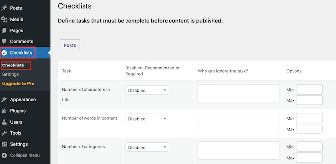 งานสำหรับรายการตรวจสอบการโพสต์บล็อก WordPress ของคุณ Tasks for your WordPress blog post checklist