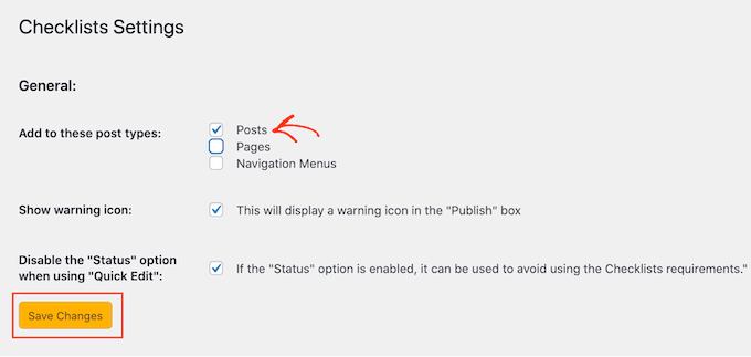 การเพิ่มรายการตรวจสอบไปยังเครื่องมือแก้ไขบทความของ WordPress Adding a checklist to the WordPress post editor