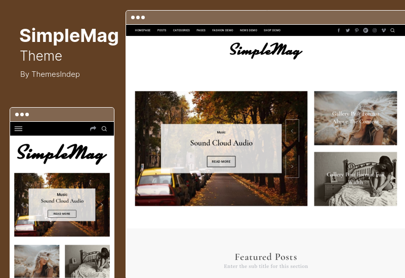 SimpleMag Theme - ธีมนิตยสารสำหรับสิ่งที่สร้างสรรค์