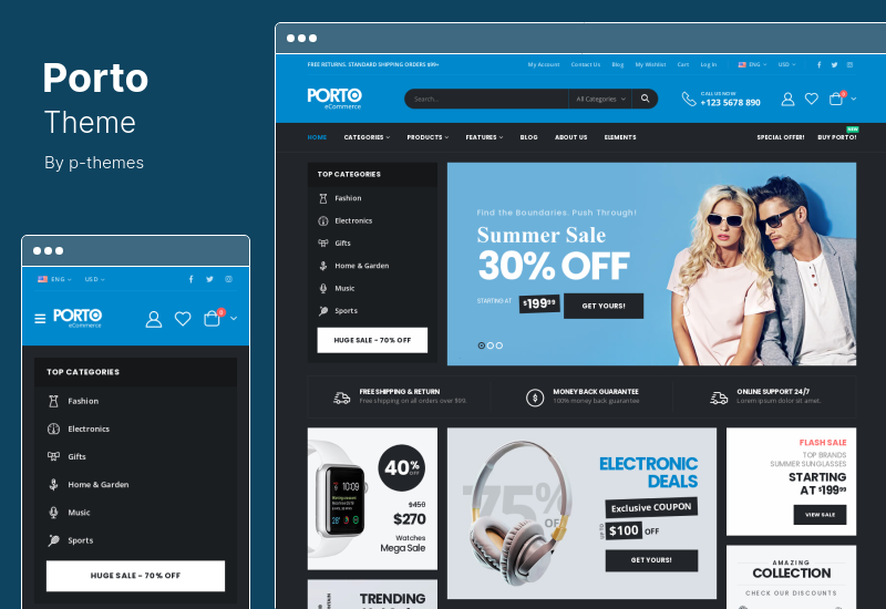 ธีม Porto - ธีม WooCommerce อเนกประสงค์