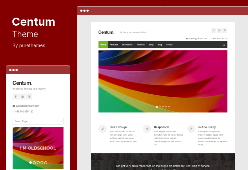 ธีม Centum - ธีม WordPress ที่ตอบสนอง