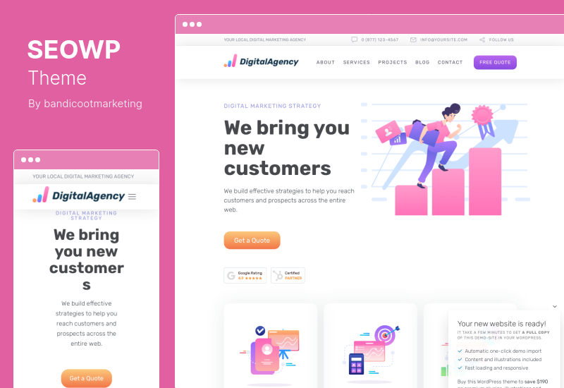 ธีม SEOWP - ธีม WordPress การตลาดดิจิทัล SEO