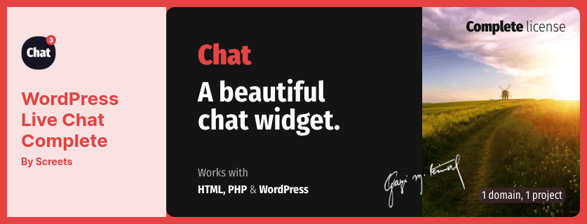 ปลั๊กอิน WordPress Live Chat Complete - ปลั๊กอินวิดเจ็ตแชทสำหรับ WordPress