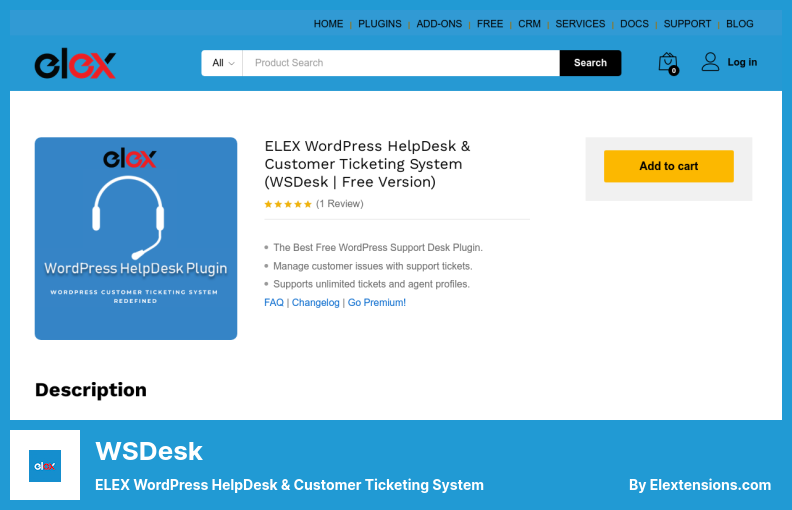 ปลั๊กอิน WSDesk - ELEX WordPress HelpDesk & ระบบจองตั๋วลูกค้า