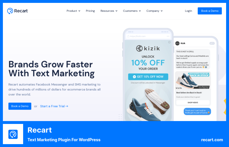 Recart Plugin - ปลั๊กอินการตลาดข้อความสำหรับ WordPress